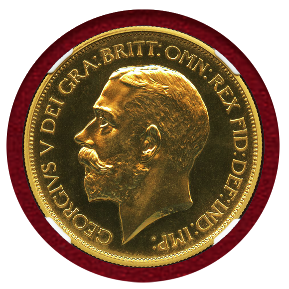 JCC | ジャパンコインキャビネット / イギリス 1911年 5ポンド プルーフ 金貨 ジョージ5世 NGC PF66CAMEO