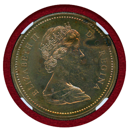 カナダ 1971年 1ドル 銀貨 ブリティッシュコロンビア NGC SP65