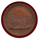 フランス 1789年 銅メダル 国王パリ到着記念 ユニフェイス(片面打ち)
