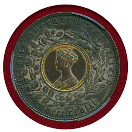 【SOLD】イギリス 1848年 クラウン 銅貨 ヴィクトリア PCGS AU55