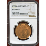 イギリス 1889年 ペニー 銅貨 ヴィクトリア バンヘッド NGC MS65RB