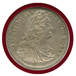 神聖ローマ帝国 オーストリア 1737年 ターラー 銀貨 カール6世 NGC MS62