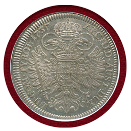 神聖ローマ帝国 オーストリア 1737年 ターラー 銀貨 カール6世 NGC MS62