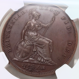 イギリス 1839年 ペニー銅貨 プルーフ ヴィクトリア女王 W.W. NGC PF64BN