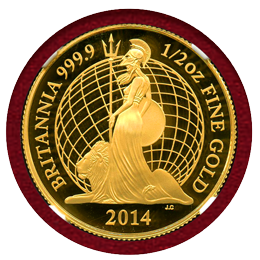 【SOLD】イギリス 2014年 金貨 ブリタニア 4枚セット PF69UC