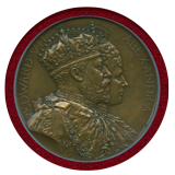 イギリス 1902年 銅メダル エドワード7世戴冠記念 NGC UNC DETAILS