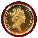 イギリス 1985年 1/2ソブリン 金貨 エリザベス2世 NGC PF70UC