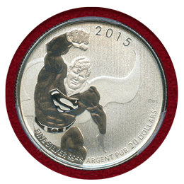 カナダ 2015年 20ドル 銀貨 スーパーマン PCGS SP68