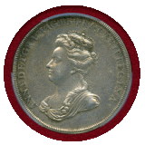 【SOLD】イギリス 1702年 銀メダル アン女王 ビーゴ湾の海戦 PCGS AU58