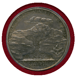 【SOLD】イギリス 1702年 銀メダル アン女王 ビーゴ湾の海戦 PCGS AU58