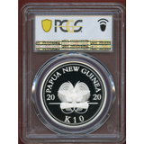 【SOLD】パプアニューギニア 2020年 10キナ 銀貨 極楽鳥 PCGS PR70DCAM