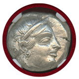 古代ギリシャ アッティカ アテネ 455-440BC 4ドラクマ フクロウ Ch XF