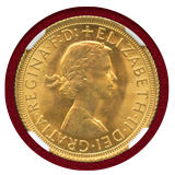 イギリス 1966年 ソブリン 金貨 エリザベス2世 NGC MS65