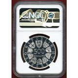 オーストリア 1980年 500シリング銀貨 マリア・テレジア 没後200年 NGC PF69UC