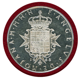 マルタ騎士団 1968年 3Scudi 銀貨 PCGS PR65DCAM