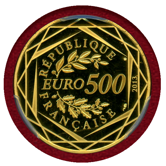 JCC | ジャパンコインキャビネット / フランス 2013年 500ユーロ 金貨 La Republique PCGS MS70