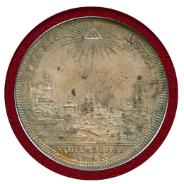 ドイツ ニュルンベルク 1742PGN ターラー 銀貨 都市景観 NGC MS62