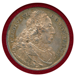 ドイツ ニュルンベルク 1742PGN ターラー 銀貨 都市景観 NGC MS62