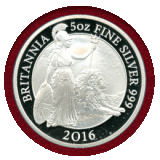 イギリス 2016年 10ポンド(5oz) 銀貨 ブリタニア NGC PF69UC