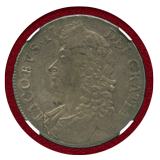 イギリス 1688年 クラウン 銀貨 ジェームズ2世 NGC MS61