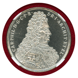 ドイツ デュッセルドルフ 1988(1719)年 復刻銀メダル 都市景観 NGC PF69UC