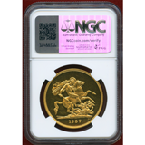 イギリス 1937年 5ポンド プルーフ 金貨 ジョージ6世 NGC PF62UC