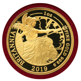 イギリス 2019年 £100-50ペンス金貨 ブリタニア 6枚セット オリジナルBOX