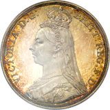 イギリス 1887年 クラウン 銀貨 ヴィクトリア ジュビリーヘッド PCGS PR64
