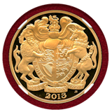 イギリス 2013年 £5 金貨 エリザベス2世1998年デザイン NGC PF69UC