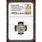 古代ローマ AD249-251 ダブルデナリウス銀貨 デキウス NGC MS