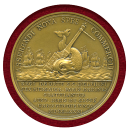 【SOLD】フランス 1781年 ルイ16世 マリー・アントワネット 銅メダル リストライク