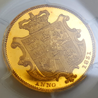 イギリス 1831年 ソブリン 金貨 ウィリアム4世 PCGS PR63DCAM