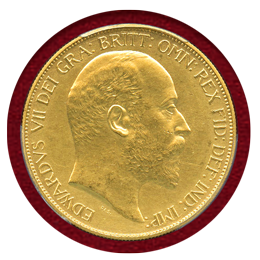 イギリス 1902年 5ポンド 金貨 エドワード7世 PCGS PR62MATTE