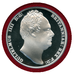 イギリス (1836) ファンタジー クラウン 銀貨 ウィリアム4世 PCGS PR69CAM