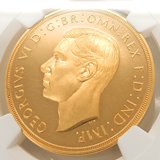 イギリス 1937年 5ポンド プルーフ 金貨 ジョージ6世 NGC PF62UC