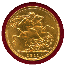 オーストラリア 1911S ソブリン 金貨 ジョージ5世