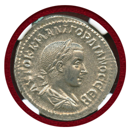 帝政ローマ AD238-244 テトラドラクマ銀貨 ゴルディアヌス3世 NGC MS