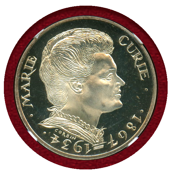 フランス・1984・100フラン金貨・キューリー婦人【公式／プルーフ】 - 貨幣