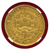 チリ 1833SO I 8エスクード 金貨 NGC AU53