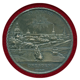 ドイツ ドレスデン 1900年 歴史的武器協会 銀メダル PCGS SP63 MATTE