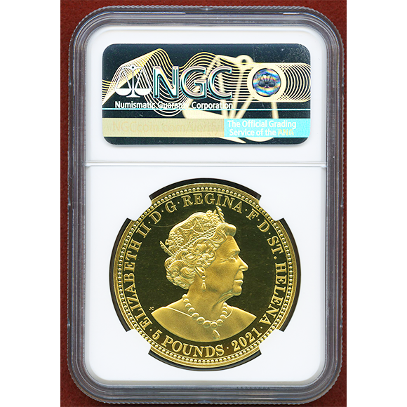2021年イギリス アルフレッド ザ グレート ￡5 金貨 NGC PF70UC PF 70 2021 5oz Gold Proof Gothic Quartered Arms | The