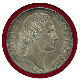 ドイツ バイエルン 1871年 ターラー 銀貨　マドンナ  PCGS MS64+