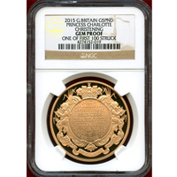 イギリス 2015年 5ポンド 金貨 シャーロット王女洗礼 NGC GEM PROOF