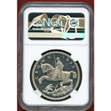イギリス 1935年 クラウン 銀貨 ジョージ5世 NGC PF63ULTRA CAMEO
