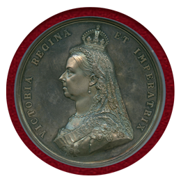 イギリス 1887年 銀メダル ヴィクトリア女王即位50周年記念 NGC MS63