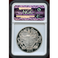 イギリス 2013 5ポンド 銀貨 ピエフォー エリザベス2世戴冠60年記念 NGC PF70UC