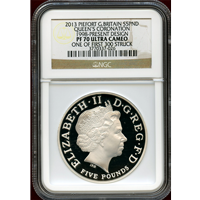 イギリス 2013 5ポンド 銀貨 ピエフォー エリザベス2世戴冠60年記念 NGC PF70UC