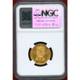 オランダ 1897年 10グルデン 金貨 ウィルヘルミナ幼年像 NGC MS63