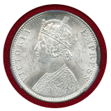 英領インド 1901B ルピー 銀貨 ヴィクトリア女王 PCGS MS63