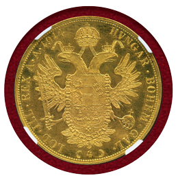 【SOLD】オーストリア 1914年 4ダカット金貨 フランツヨーゼフ オリジナル NGC MS63
